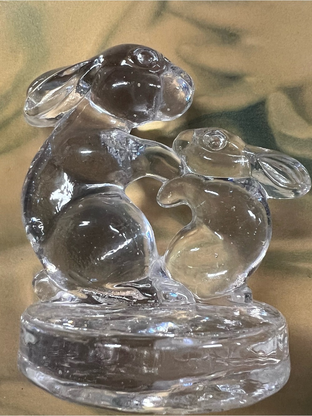 Antique Glass Rabbit Figurine